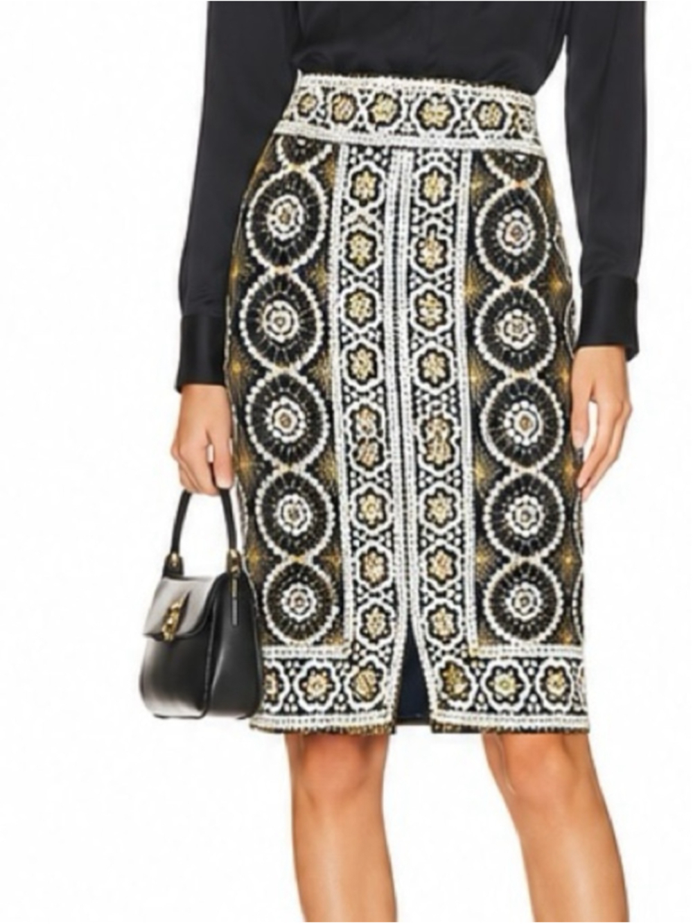 Tory Burch Embellished Sequin Pencil Skirt Size 6